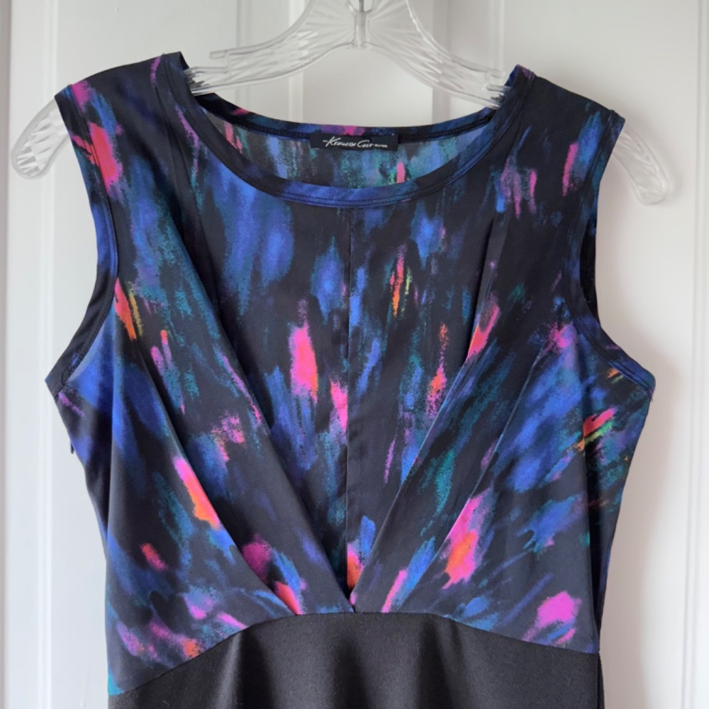 Kenneth Cole, Size Small, Jewel Toned/Black Dress